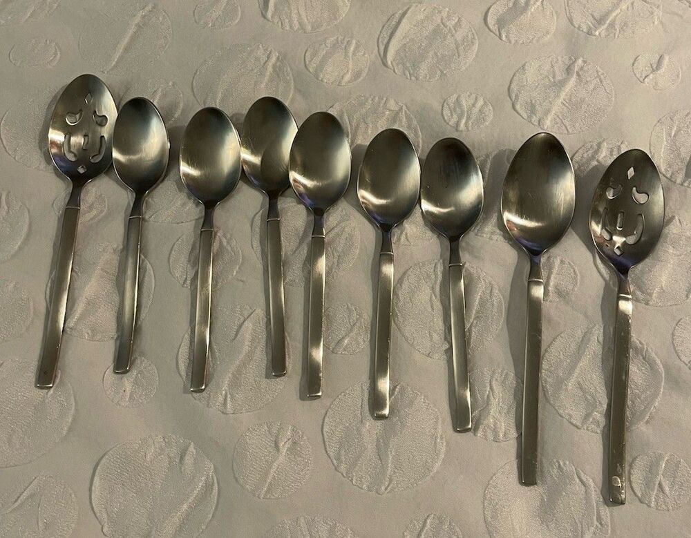 Zwilling J.A. Henckels OPUS Stainless Spoons  1 Serving + 2 Slotted  Lot 9